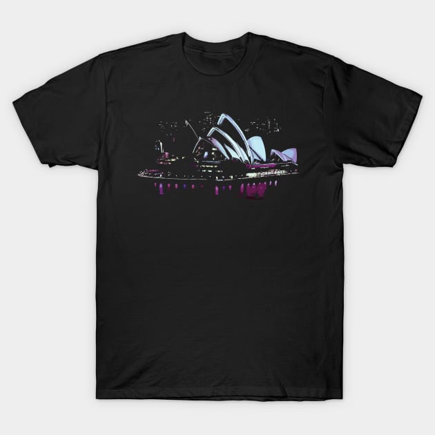 Sydney Opera House Retrofuture T-Shirt by StupidHead